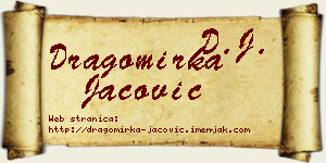 Dragomirka Jačović vizit kartica